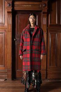 Womens Aw2020: ROYAL COAT - RED TARTAN