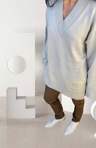 SILENT MAJORITY UNISEX JUMPER - BONE MERINO