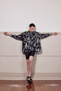 PALM PEOPLE SHIRT - BLACK ISLE PRINT