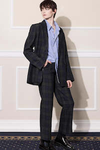 Aw2022 Neon Desert: PLANETARY PANT - NAVY PLAID