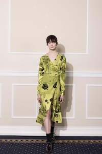 Hearts On Fire Neon: HEARTS ON FIRE WRAP DRESS - NEON PRINT