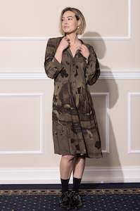 NEON DESERT DRESS - CHOCOLATE PRINT