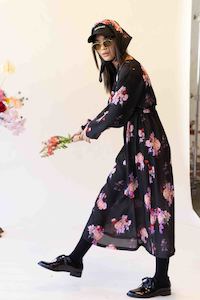 Aw23 The Arrangements: DES FLUERS DRESS - PINK CORSAGE