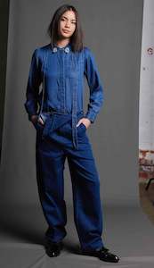 Aw23 The Arrangements: VIOLET BLOUSE - CHAMBRAY DENIM