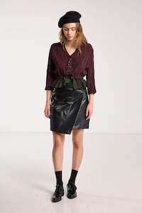 Aw2025 Significant Other: Valentine Top - Forest Green & Plum Wood