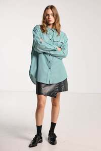 Aw2025 Significant Other: Dear John Shirt - Green Stripe