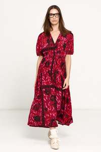 The Muse Spring Summer 2026: Jezebel Dress - Wild Cherry Print