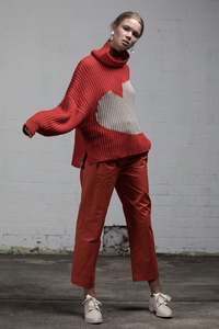 Aw2021 Sanctuary: BROKEN HEART JUMPER - FIRE/BONE HEART MERINO