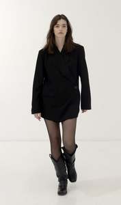 Outerwear: Silencio Blazer-  Black