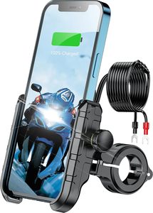 Motorcycle Motorbike Phone Mount Charger USB QC 3.0 36W Fast Charging Port