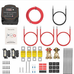 Boats Marine: Dual Battery System Kit DC 12V 140A Heavy Duty Cables Smart Isolator Marine Boat