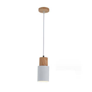 Pendant Lights: White Metal Lampshade Simple Pendant Hanging Light Lamp