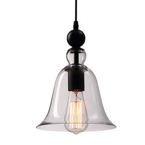 Glass Bell Pendant Hanging Light Lamp Vintage Lamp