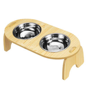 Cat: Double Cat Bowl Raised Stand