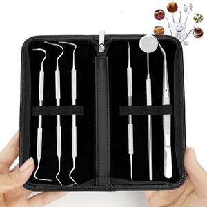Personal Hygiene: 6PCS Dental Hygiene Tools Teeth Cleaning Kits Mirror Scraper Pick Scaler Tweezer
