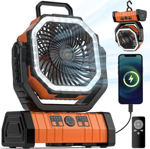 Camping: Camping Fan with LED Lantern