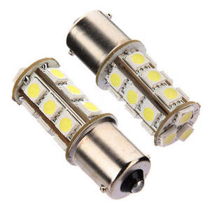 Car Lights: 2X 18 Led Brake Reverse Turn Stop Tail Light Bulb 1156 BA15S Car White Globe