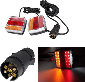 Car Lights: Magnetic LED Trailer Light Kit with 7 Pin Plug