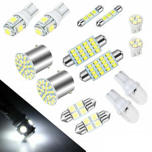 Car Lights: 42Pcs Car Interior Combo LED Map Dome Door Trunk Light Bulbs White