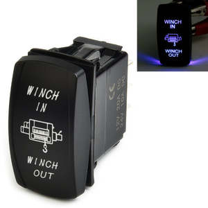 Car Panels And Sockets: Momentary Light Button Rocker Toggle Switch LED Winch in Out on-off 5 pin SPDT