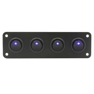 4 Gang Toggle Switch Panel Caravan Car 12v