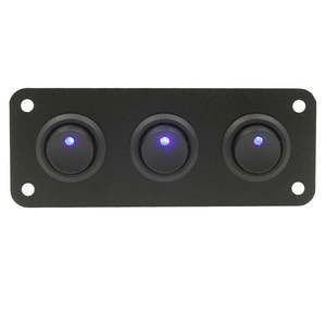 3 Gang Toggle Switch Panel Caravan Car Truck 12v