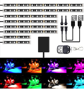 8PCS 96LED Motorcycle RGB Led Light Kit
