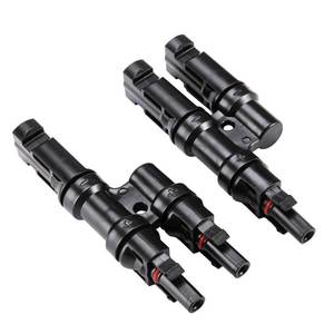 Solar Panels Accessories: 2 To 1 T Branch Cable Connectors Solar Panel PV Connector Male and Female