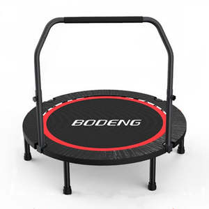 Other Sports: 40'' Foldable Trampoline Rebounder with Handle