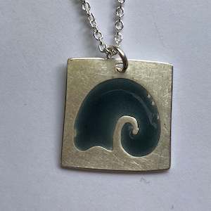 Grey Koru pendant