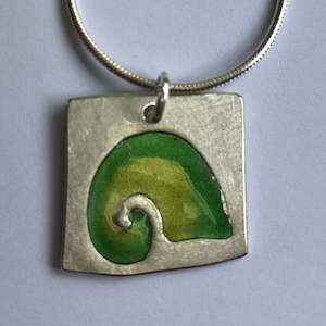 Green Koru pendant