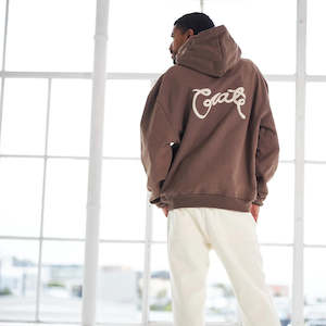 Fleece: CRATE SCRIPTED BOX FIT HOODIE - Chia