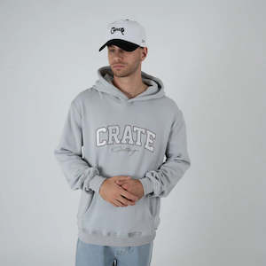 AW25 CRATE VARSITY HOODIE - LIGHT GREY