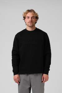 Fleece: Emboss Crew - Black
