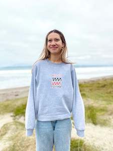 Fleece: Wai-Tai Mura Crew - Grey Marle