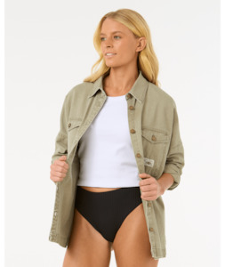 Womens Jackets: SAN CARLOS EMBROIDERED JACKET - SAGE