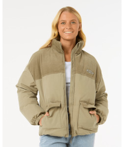 HIGH TIDE MIXED CORD PUFFER - SAGE