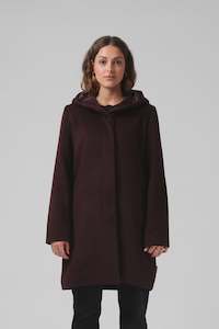 Womens Jackets: Milford Overcoat - Port