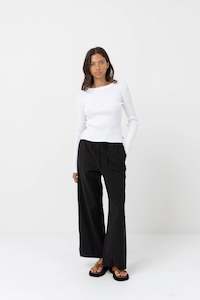 Classic Drawstring Pant-Black