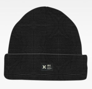 Beanies: WAFFLE BEANIE - BLACK