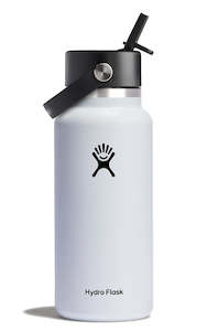 Drink Bottles: 32oz (946mL) Wide Mouth w/ Flex Straw Cap