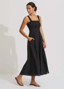 BEACHEDIT - Faithful Midi Dress - Black
