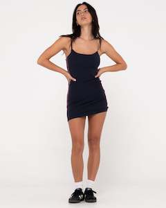 RACER MINI DRESS - NAVY