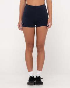 Womens Shorts: BODHI TOWELLING BOOTY SHORT - NAVY