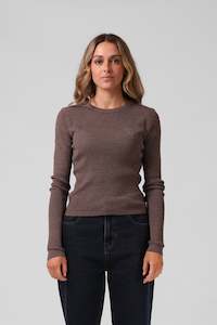 Knitted L/S - Brown Marle