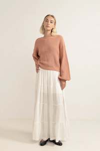 Womens Knitwear: CLASSIC KNIT JUMPER - ROSE