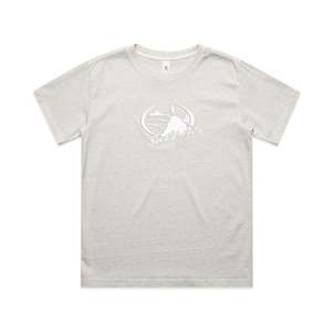 Salt Air Gear: Kids T-shirt - Faded Bone - OG Centre Puff