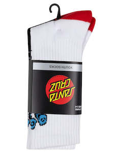 Opus Screaming Hand Long Crew Sock - BLACK-WHITE