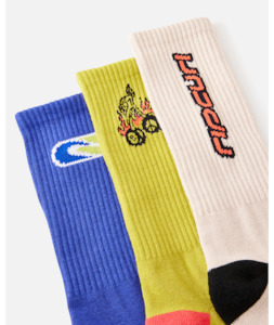 RETRO CREW SOCK 3-PK - VINTAGE WHITE