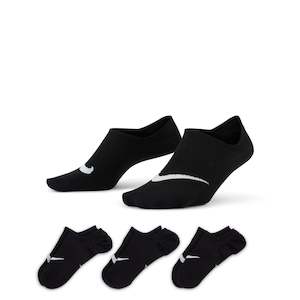 Nike Everyday Plus Lightweight -Women’s Training Footie Socks (3 Pairs) - BLACK/WHITE